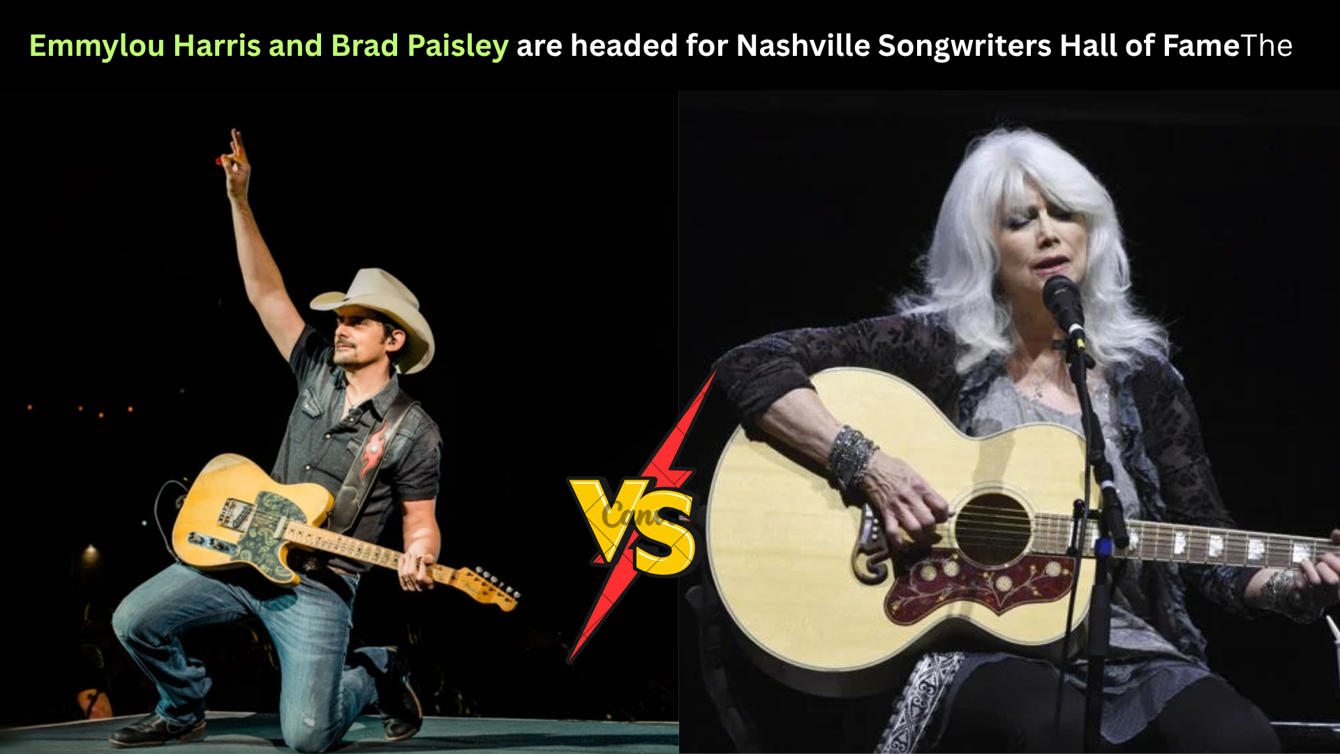 Emmylou Harris and Brad Paisley Hall of Fame